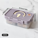 Ljojo Divided Onion Ginger Garlic Storage Box Handle Detachable 2 Grids Kitchen Organizer