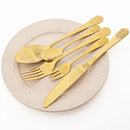 Ljojo 16pcs Retro Silver Stainless Steel Dinnerware Set with Creative Carving