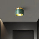 Ljojo Luxury Marble Downlight - Elegant Green & White Stone Ceiling Lamp