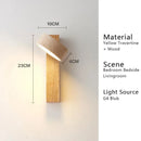 Japanese Wabi Sabi Yellow Travertine Wall Lamp Pull Chain LED Wood Stone Lights by Ljojo
