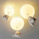 Polar Bear Cartoon Pendant Chandelier LED Lamp for Kids Room by Ljojo