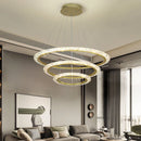 Luxury Nordic Multi-Ring Metal LED Pendant Lights for Hotel Villa | Ljojo