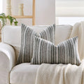 Chenille Striped Pillowcase Cojines by Ljojo for Light Luxury Decor in Living Room