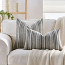 Chenille Striped Pillowcase Cojines by Ljojo for Light Luxury Decor in Living Room