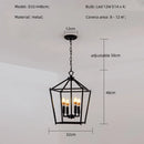 American Corridor E14 Pendant Lights Birdcage Chandelier by Ljojo LED Metal Frame Indoor Lighting