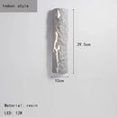 Art Deco LED Wall Light White Gray Red Resin 3 Atmosphere Lamp for Ljojo - Foyer Bedroom Dining Room