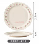 Ljojo 10-Inch Dinner Plate Set - Versatile & Elegant for Breakfast, Desserts, and Dim Sum