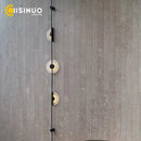 Ljojo Marble LED Wall Lights: Modern Black Metal Sconces for Home Decoration