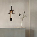 Gray Glass Pendant Light Dimmable Wire Length-Adjustable for Bedroom and Kitchen by Ljojo