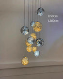 Clear Glass Ball Staircase Pendant Lighting for Living Room by Ljojo