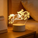 3D Luminous Horse Riding Night Light Home Decoration for Living Room & Bedroom by Ljojo