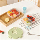 Ljojo Divided Lunch Box: Leakproof Portable Container for Salad, Fruit, and Bento