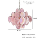 Murano Glass Chandelier: Blue Green Pink Glossy Ceiling Light for Girls Room by Ljojo