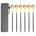 Ljojo Matte Stainless Steel Long Handled Stir Spoon Set