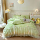 Ljojo 2025 French High-End Washed Cotton Bed Cover Four-Piece Set