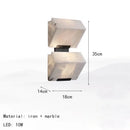 Ljojo Marble Wall Lamp Copper Finish Hotel Living Room Bedroom Background Bedside Wall Light