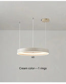 Ljojo Luxury Electroplated Circular Hall Light: Modern, Simple, Atmospheric Pendant