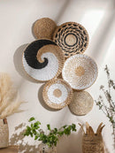 Boho Hand Woven Wall Basket for Home Decor by Ljojo™