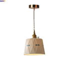 Ljojo Luxury Ceramic LED Pendant Lamp in Antique Brass Iron Finish