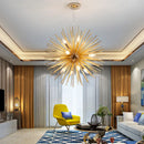 Golden Dandelion Ball Chandelier by Ljojo for Modern Nordic Style Rooms