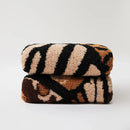 Ljojo Leopard Print Knit Throw Blanket - Ultra Soft Micro Plush - 51"x63"