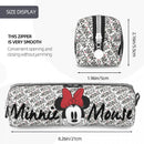 Ljojo Mickey Minnie Pencil Case Pouch for Students - Large Storage Zipper Stationery