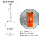 Ljojo Minimalist Glass Pendant Lamp Retro LED Hanging Light Fixture for Restaurant and Living Room