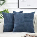 Corduroy Boho Throw Pillow Covers 18x18 Inch for Home Decor - Ljojo