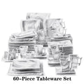 Ljojo Marble Porcelain Dinnerware Set - 30/60PCS Tableware Set