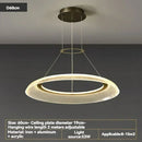 Ljojo Modern LED Ring Chandelier Luxury Restaurant Living Room Bedroom Villa Home Decoration