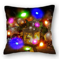 Christmas Santa LED Light Pillowcase for Home Decor, 45x45cm - Ljojo