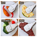 Ljojo Little Bear Pattern Stainless Steel BBQ Tongs - Non-Slip Grip, Multi-Use Utensil