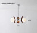 Ljojo Japanese Wabi-Sabi Retro Acrylic LED Pendant Light Flying Saucer Chandelier
