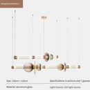 Ljojo Luna Glass Tube Chandelier LED Lamp - Modern Italian Design for Bedroom and Living Room