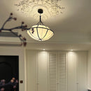 French Medieval Retro Drum Shape Pendant Lights Fabric Chandeliers by Ljojo - Elegant Living Room Lighting