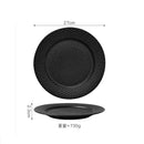 Ljojo Matte Ceramic Steak Plate Dessert Pasta Serving Dish Circular Flat Tableware