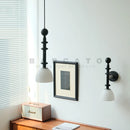 Ljojo LED Walnut Log Brown Pendant Light for Parlor, Bedroom, Cafe
