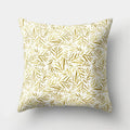 Golden Leaf Tropical Pillow Cover for Home Decor by Ljojo