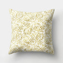 Golden Leaf Tropical Pillow Cover for Home Decor by Ljojo