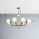 Nordic Glass LED Chandelier Pendant Lamp for Home Decor by Ljojo
