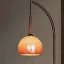 Contemporary Orange Floor Lamp by Ljojo - Mid Century Style with Table & Storage