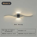 Ljojo LED Wall Light: Modern Long Strip for Bedroom and Living Room