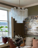 Nordic Murano Glass Tube LED Chandelier | Modern Kitchen Island Decor by Ljojo