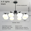 Modern Cream-colored Glass Spherical Ceiling Chandelier for Living, Bedroom & Dining Room by Ljojo