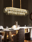 Light Luxury Living Room Crystal Pendant Light - 2025 New Retro Minimalist High-End Bedroom Chandelier by Ljojo