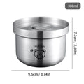 Ljojo 304 Stainless Steel Stackable Stew Pot with Lid 300ml - Versatile Kitchen Utensil