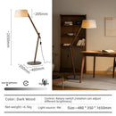 LED Floor Lamp Wabi-sabi Standing Wood Chandelier Light for Bedroom by Ljojo