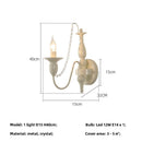 French Romantic White Led Chandelier Bedroom E14 Pendant Light Creamy Luminarias - Ljojo.