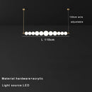 Modern Minimalist LED Pendant Light Cream Bubble Chandelier Home Decor by Ljojo