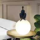 Italy Table Lamps Art Portrait Design Replica Sculpture Standing Floor Lamp Ball Bedroom Decoration by Ljojo